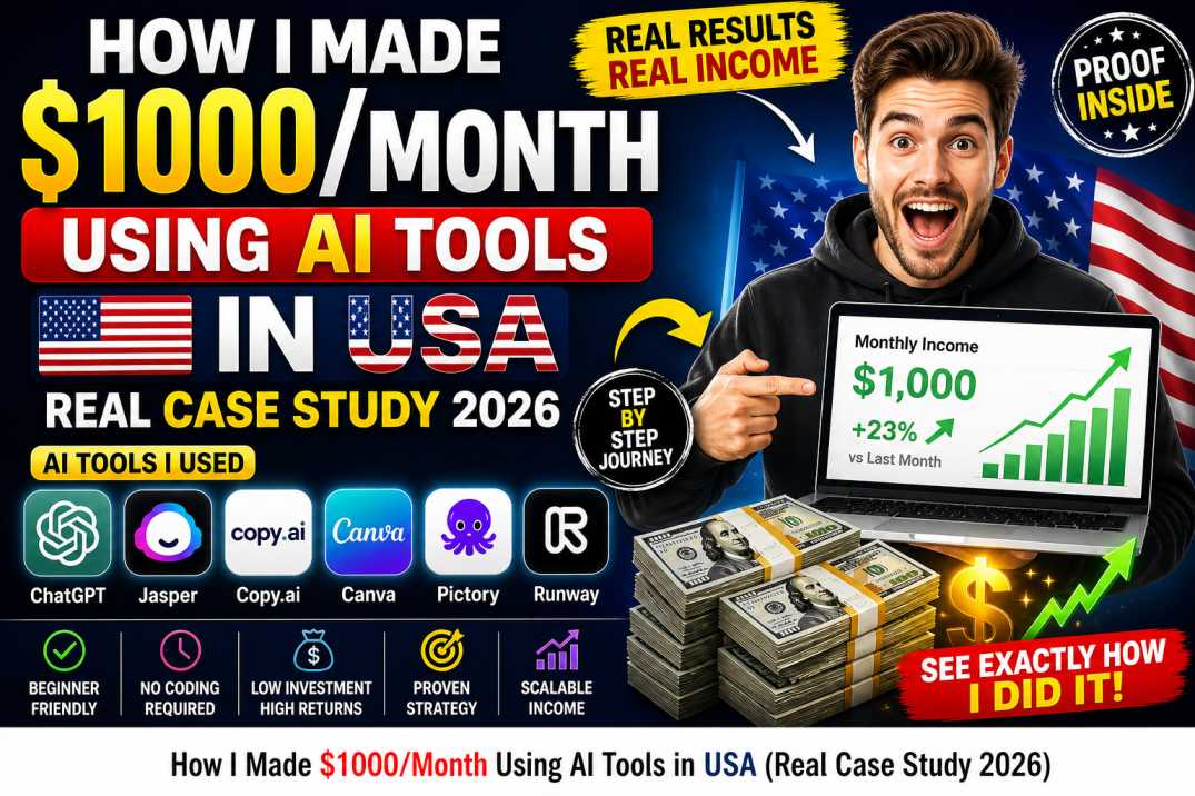 Making $1000 a month with AI tools Case Study